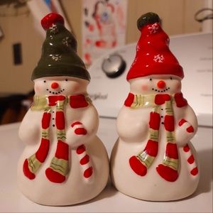 Set of Snowmen Christmas Salt & Pepper Shakers